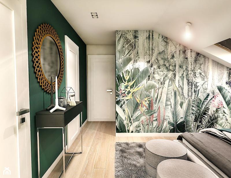 Łączenie tapety i farby na ścianie