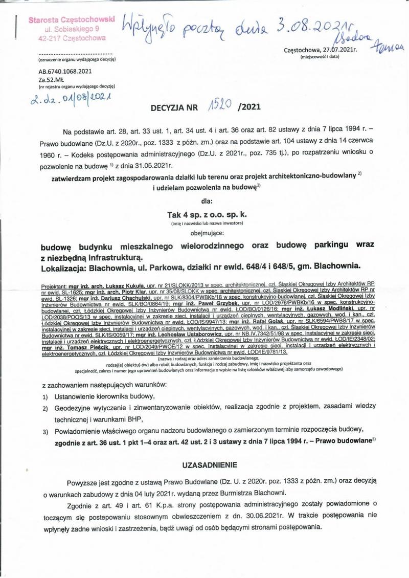 Pozwolenie na budowę