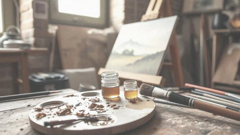 Przyspieszanie schnięcia farb olejnych